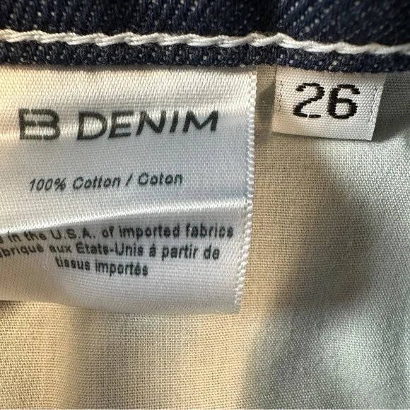 EB Denim High Rise Straight Jeans in Midnight Size 26 NWOT - Picture 11 of 13